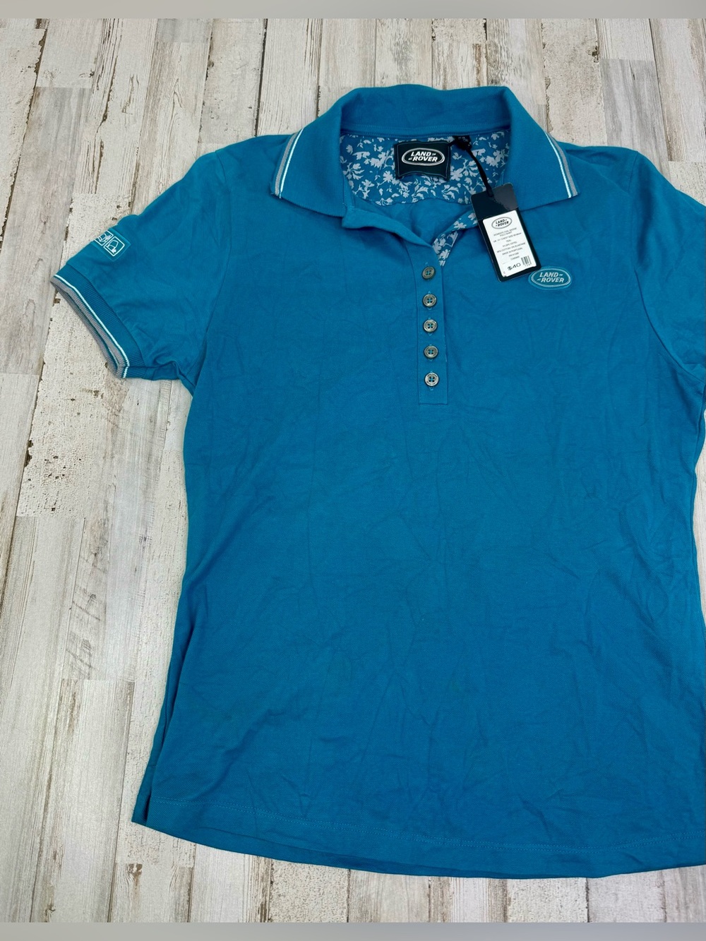 Land Rover Polo Shirt Mens 10 Small Blue Logo Collared Preppy - Picture 3 of 9